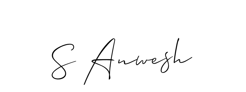 Also You can easily find your signature by using the search form. We will create S Anwesh name handwritten signature images for you free of cost using Allison_Script sign style. S Anwesh signature style 2 images and pictures png