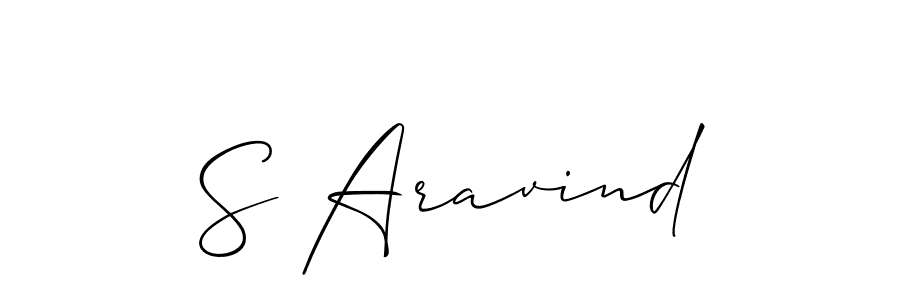 Also we have S Aravind name is the best signature style. Create professional handwritten signature collection using Allison_Script autograph style. S Aravind signature style 2 images and pictures png