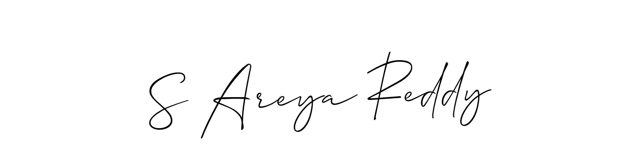 Design your own signature with our free online signature maker. With this signature software, you can create a handwritten (Allison_Script) signature for name S Areya Reddy. S Areya Reddy signature style 2 images and pictures png