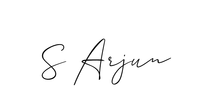 How to make S Arjun name signature. Use Allison_Script style for creating short signs online. This is the latest handwritten sign. S Arjun signature style 2 images and pictures png