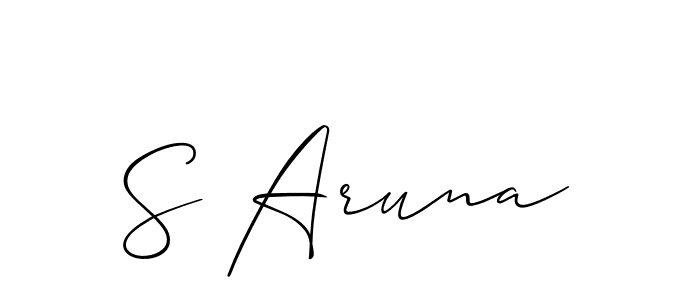 You can use this online signature creator to create a handwritten signature for the name S Aruna. This is the best online autograph maker. S Aruna signature style 2 images and pictures png