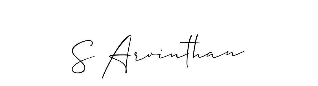 You should practise on your own different ways (Allison_Script) to write your name (S Arvinthan) in signature. don't let someone else do it for you. S Arvinthan signature style 2 images and pictures png