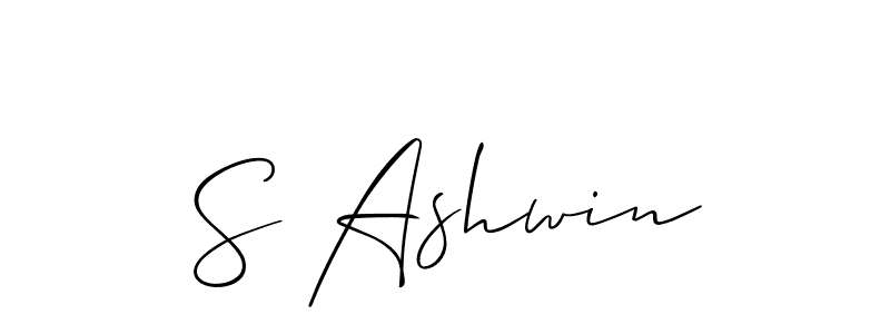 Create a beautiful signature design for name S Ashwin. With this signature (Allison_Script) fonts, you can make a handwritten signature for free. S Ashwin signature style 2 images and pictures png