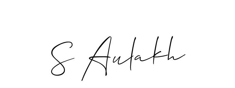 Also You can easily find your signature by using the search form. We will create S Aulakh name handwritten signature images for you free of cost using Allison_Script sign style. S Aulakh signature style 2 images and pictures png