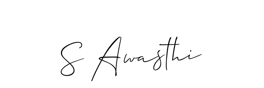 Best and Professional Signature Style for S Awasthi. Allison_Script Best Signature Style Collection. S Awasthi signature style 2 images and pictures png