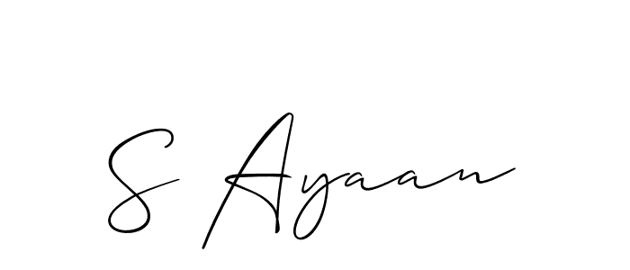 Best and Professional Signature Style for S Ayaan. Allison_Script Best Signature Style Collection. S Ayaan signature style 2 images and pictures png