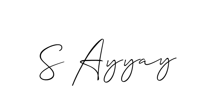 Make a short S Ayyay signature style. Manage your documents anywhere anytime using Allison_Script. Create and add eSignatures, submit forms, share and send files easily. S Ayyay signature style 2 images and pictures png