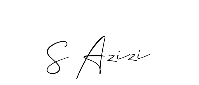 Make a beautiful signature design for name S Azizi. Use this online signature maker to create a handwritten signature for free. S Azizi signature style 2 images and pictures png