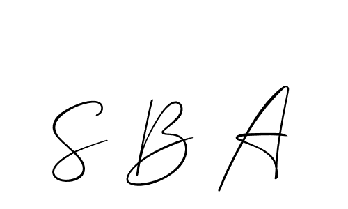 How to make S B A name signature. Use Allison_Script style for creating short signs online. This is the latest handwritten sign. S B A signature style 2 images and pictures png