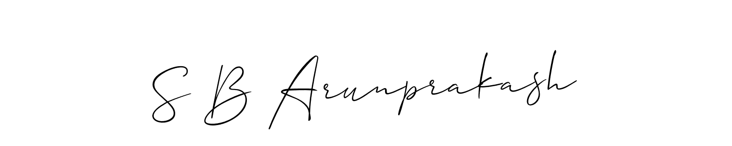 Make a beautiful signature design for name S B Arunprakash. Use this online signature maker to create a handwritten signature for free. S B Arunprakash signature style 2 images and pictures png