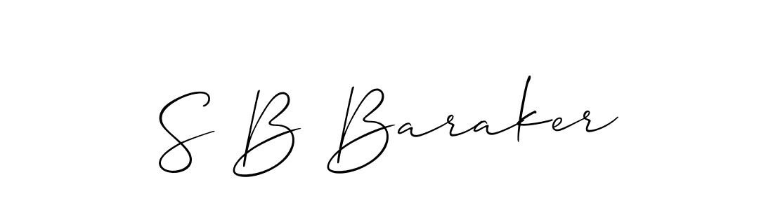 Use a signature maker to create a handwritten signature online. With this signature software, you can design (Allison_Script) your own signature for name S B Baraker. S B Baraker signature style 2 images and pictures png