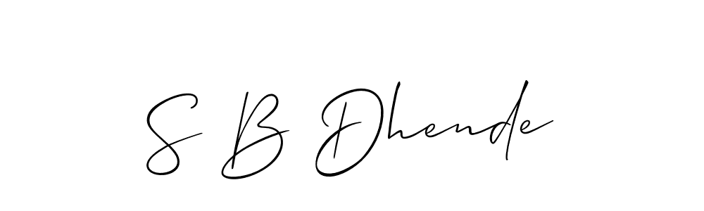 S B Dhende stylish signature style. Best Handwritten Sign (Allison_Script) for my name. Handwritten Signature Collection Ideas for my name S B Dhende. S B Dhende signature style 2 images and pictures png