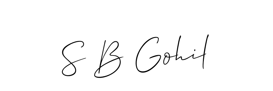 It looks lik you need a new signature style for name S B Gohil. Design unique handwritten (Allison_Script) signature with our free signature maker in just a few clicks. S B Gohil signature style 2 images and pictures png