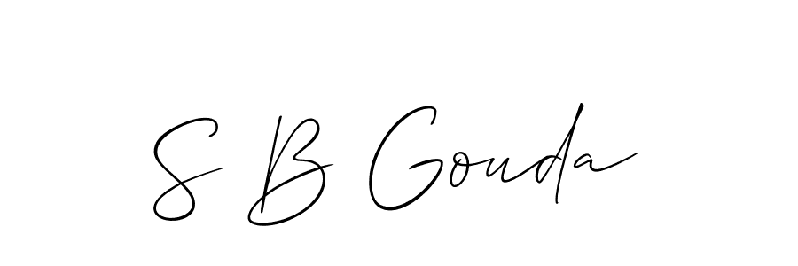 How to make S B Gouda signature? Allison_Script is a professional autograph style. Create handwritten signature for S B Gouda name. S B Gouda signature style 2 images and pictures png