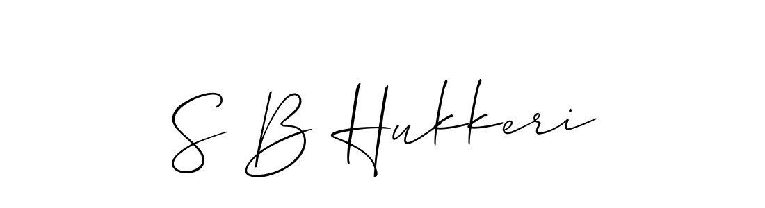 S B Hukkeri stylish signature style. Best Handwritten Sign (Allison_Script) for my name. Handwritten Signature Collection Ideas for my name S B Hukkeri. S B Hukkeri signature style 2 images and pictures png