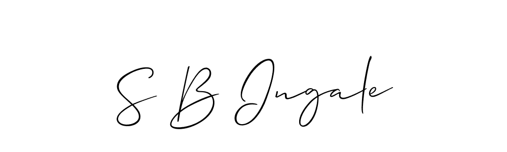 Allison_Script is a professional signature style that is perfect for those who want to add a touch of class to their signature. It is also a great choice for those who want to make their signature more unique. Get S B Ingale name to fancy signature for free. S B Ingale signature style 2 images and pictures png