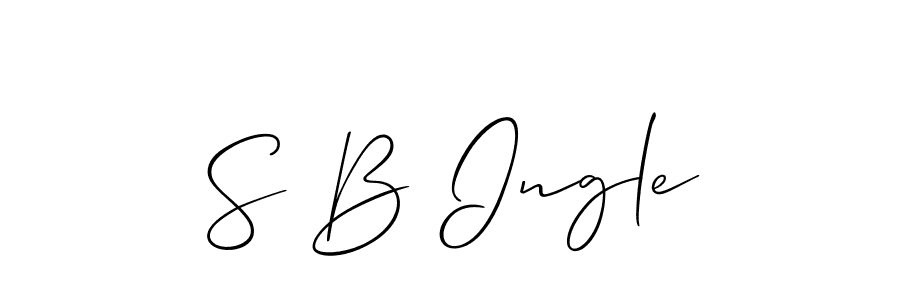 if you are searching for the best signature style for your name S B Ingle. so please give up your signature search. here we have designed multiple signature styles  using Allison_Script. S B Ingle signature style 2 images and pictures png