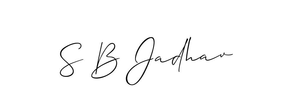 S B Jadhav stylish signature style. Best Handwritten Sign (Allison_Script) for my name. Handwritten Signature Collection Ideas for my name S B Jadhav. S B Jadhav signature style 2 images and pictures png