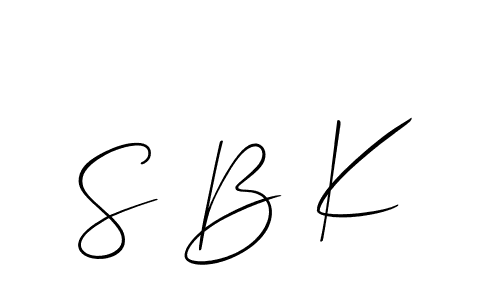 How to make S B K name signature. Use Allison_Script style for creating short signs online. This is the latest handwritten sign. S B K signature style 2 images and pictures png