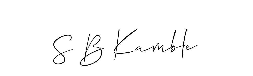 How to make S B Kamble signature? Allison_Script is a professional autograph style. Create handwritten signature for S B Kamble name. S B Kamble signature style 2 images and pictures png