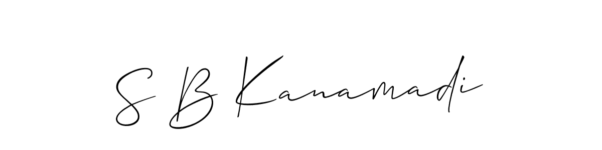 Make a beautiful signature design for name S B Kanamadi. Use this online signature maker to create a handwritten signature for free. S B Kanamadi signature style 2 images and pictures png