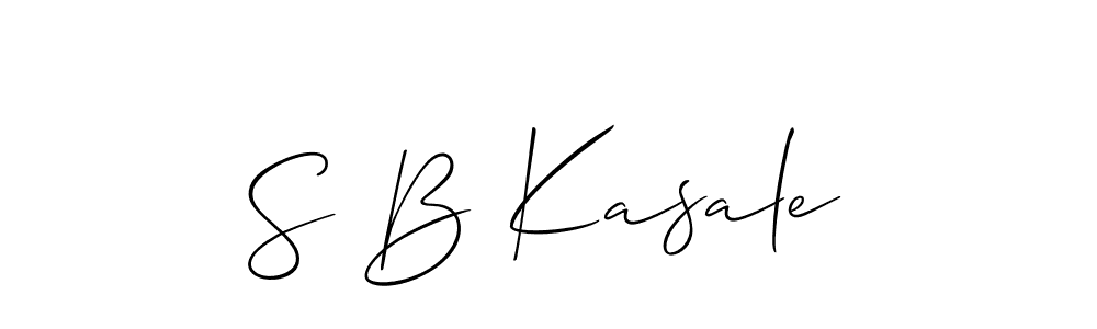 Also we have S B Kasale name is the best signature style. Create professional handwritten signature collection using Allison_Script autograph style. S B Kasale signature style 2 images and pictures png