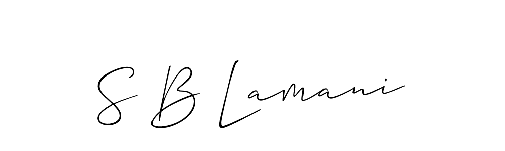 Similarly Allison_Script is the best handwritten signature design. Signature creator online .You can use it as an online autograph creator for name S B Lamani. S B Lamani signature style 2 images and pictures png