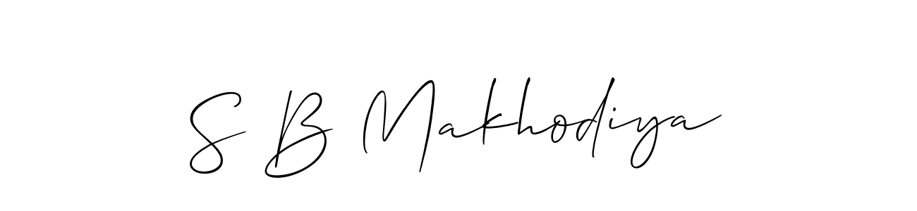 Also we have S B Makhodiya name is the best signature style. Create professional handwritten signature collection using Allison_Script autograph style. S B Makhodiya signature style 2 images and pictures png