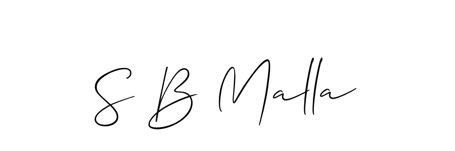 How to Draw S B Malla signature style? Allison_Script is a latest design signature styles for name S B Malla. S B Malla signature style 2 images and pictures png