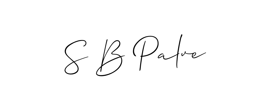 Also You can easily find your signature by using the search form. We will create S B Palve name handwritten signature images for you free of cost using Allison_Script sign style. S B Palve signature style 2 images and pictures png