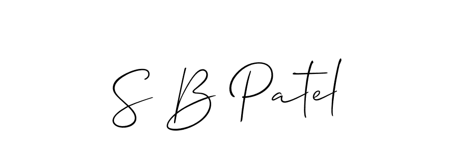 S B Patel stylish signature style. Best Handwritten Sign (Allison_Script) for my name. Handwritten Signature Collection Ideas for my name S B Patel. S B Patel signature style 2 images and pictures png