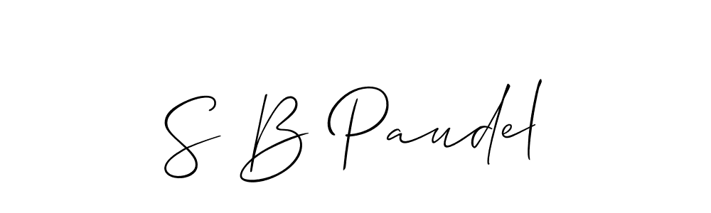 S B Paudel stylish signature style. Best Handwritten Sign (Allison_Script) for my name. Handwritten Signature Collection Ideas for my name S B Paudel. S B Paudel signature style 2 images and pictures png