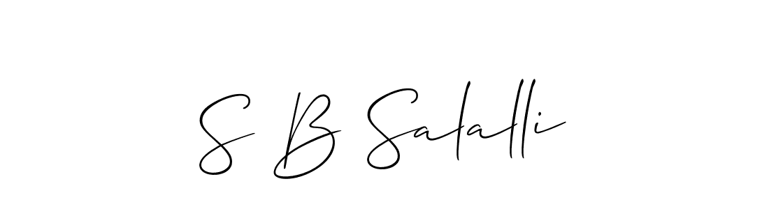 You should practise on your own different ways (Allison_Script) to write your name (S B Salalli) in signature. don't let someone else do it for you. S B Salalli signature style 2 images and pictures png