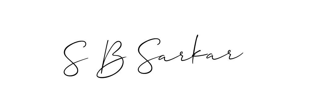 Design your own signature with our free online signature maker. With this signature software, you can create a handwritten (Allison_Script) signature for name S B Sarkar. S B Sarkar signature style 2 images and pictures png