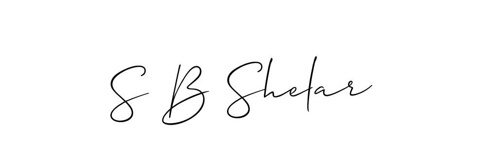 Design your own signature with our free online signature maker. With this signature software, you can create a handwritten (Allison_Script) signature for name S B Shelar. S B Shelar signature style 2 images and pictures png