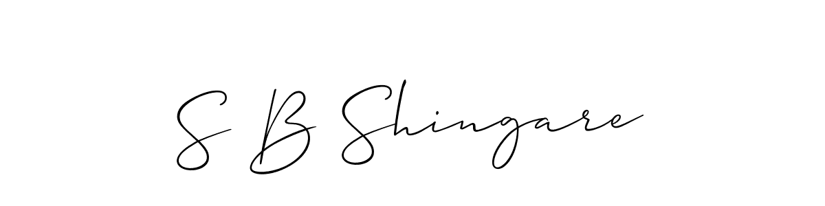 Make a beautiful signature design for name S B Shingare. With this signature (Allison_Script) style, you can create a handwritten signature for free. S B Shingare signature style 2 images and pictures png