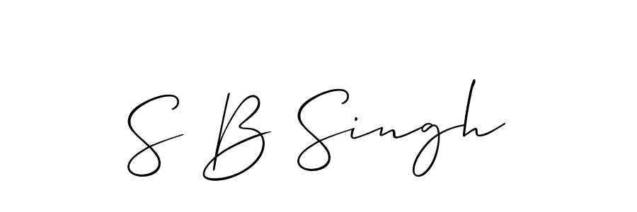 Create a beautiful signature design for name S B Singh. With this signature (Allison_Script) fonts, you can make a handwritten signature for free. S B Singh signature style 2 images and pictures png