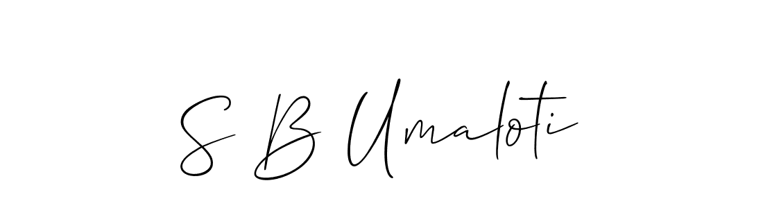 Make a beautiful signature design for name S B Umaloti. With this signature (Allison_Script) style, you can create a handwritten signature for free. S B Umaloti signature style 2 images and pictures png
