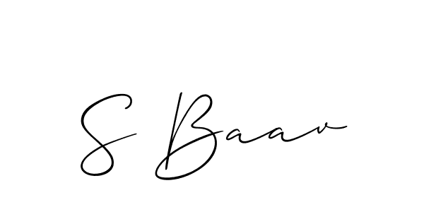 Once you've used our free online signature maker to create your best signature Allison_Script style, it's time to enjoy all of the benefits that S Baav name signing documents. S Baav signature style 2 images and pictures png