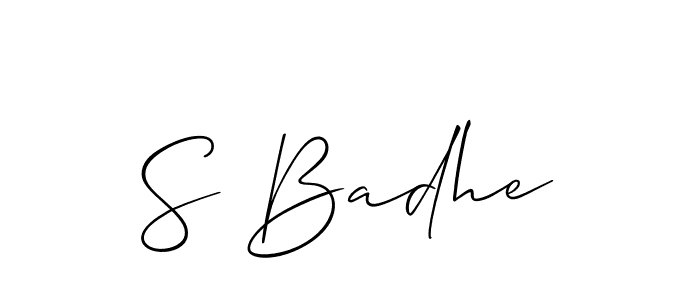 S Badhe stylish signature style. Best Handwritten Sign (Allison_Script) for my name. Handwritten Signature Collection Ideas for my name S Badhe. S Badhe signature style 2 images and pictures png