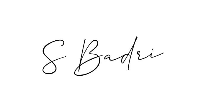 Make a short S Badri signature style. Manage your documents anywhere anytime using Allison_Script. Create and add eSignatures, submit forms, share and send files easily. S Badri signature style 2 images and pictures png