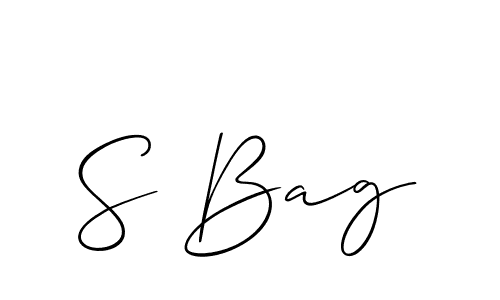 Make a short S Bag signature style. Manage your documents anywhere anytime using Allison_Script. Create and add eSignatures, submit forms, share and send files easily. S Bag signature style 2 images and pictures png