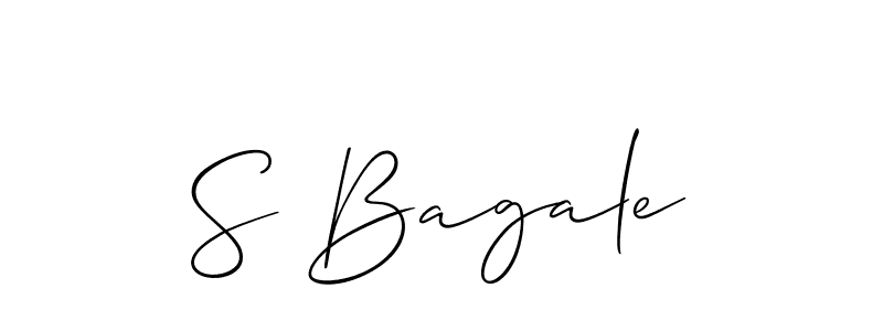 Design your own signature with our free online signature maker. With this signature software, you can create a handwritten (Allison_Script) signature for name S Bagale. S Bagale signature style 2 images and pictures png