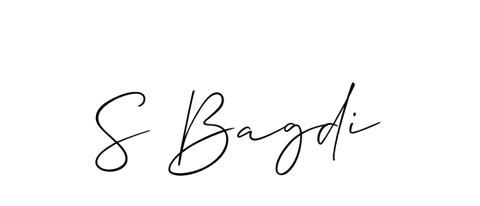 How to make S Bagdi signature? Allison_Script is a professional autograph style. Create handwritten signature for S Bagdi name. S Bagdi signature style 2 images and pictures png