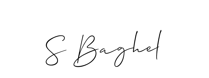 Also we have S Baghel name is the best signature style. Create professional handwritten signature collection using Allison_Script autograph style. S Baghel signature style 2 images and pictures png