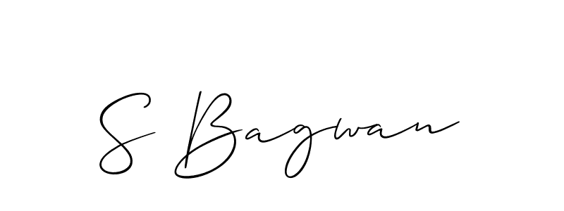 How to make S Bagwan name signature. Use Allison_Script style for creating short signs online. This is the latest handwritten sign. S Bagwan signature style 2 images and pictures png