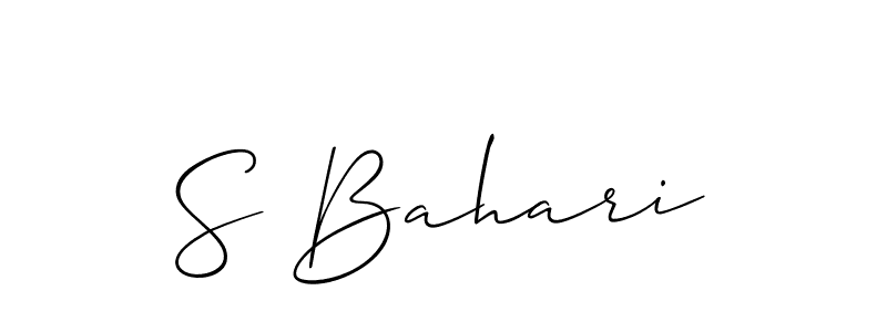 Also we have S Bahari name is the best signature style. Create professional handwritten signature collection using Allison_Script autograph style. S Bahari signature style 2 images and pictures png