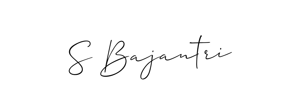 You should practise on your own different ways (Allison_Script) to write your name (S Bajantri) in signature. don't let someone else do it for you. S Bajantri signature style 2 images and pictures png