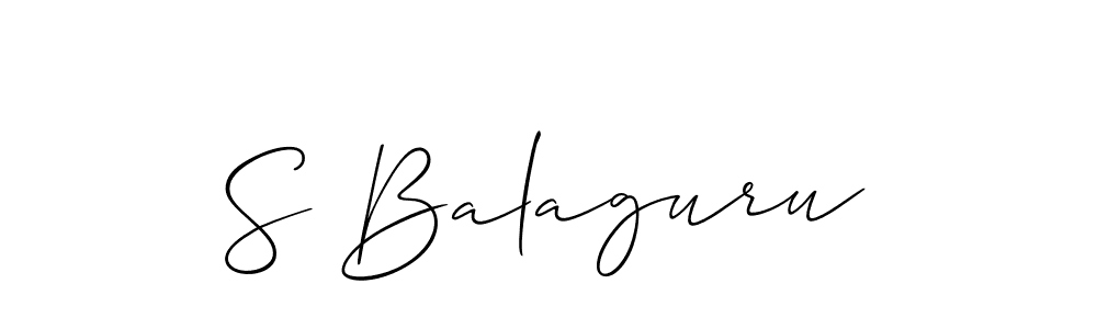 How to make S Balaguru name signature. Use Allison_Script style for creating short signs online. This is the latest handwritten sign. S Balaguru signature style 2 images and pictures png
