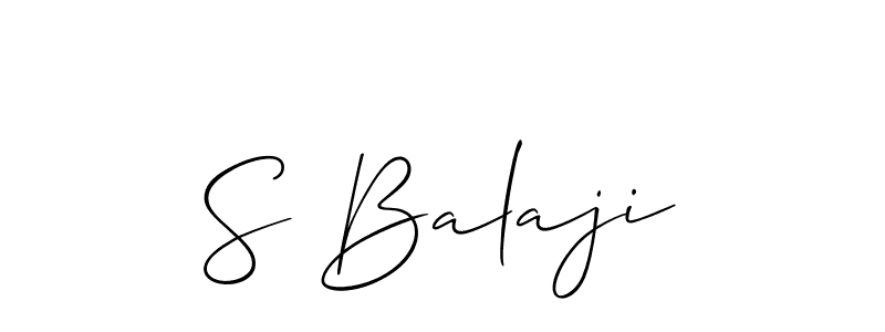 You should practise on your own different ways (Allison_Script) to write your name (S Balaji) in signature. don't let someone else do it for you. S Balaji signature style 2 images and pictures png